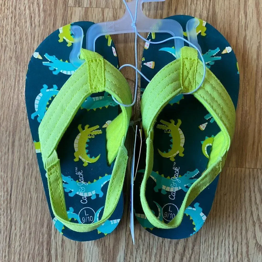 Toddler Shawn Flip Flop Sandals Alligator Print